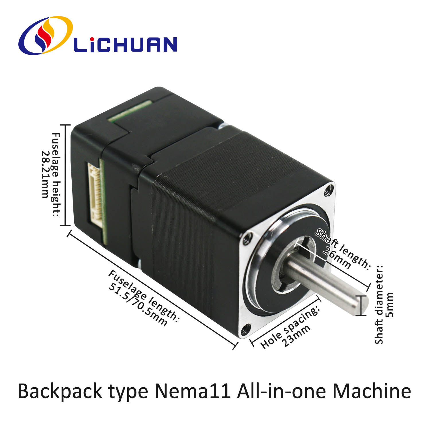 BACKPACK Type Nema11 Open Loop-Closed Loop Integrated Stepper Motor