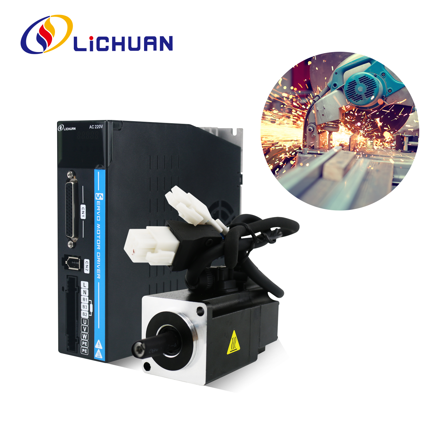 AC servo motor 100W 3000rpm 0.32nm 60mm flange for cnc