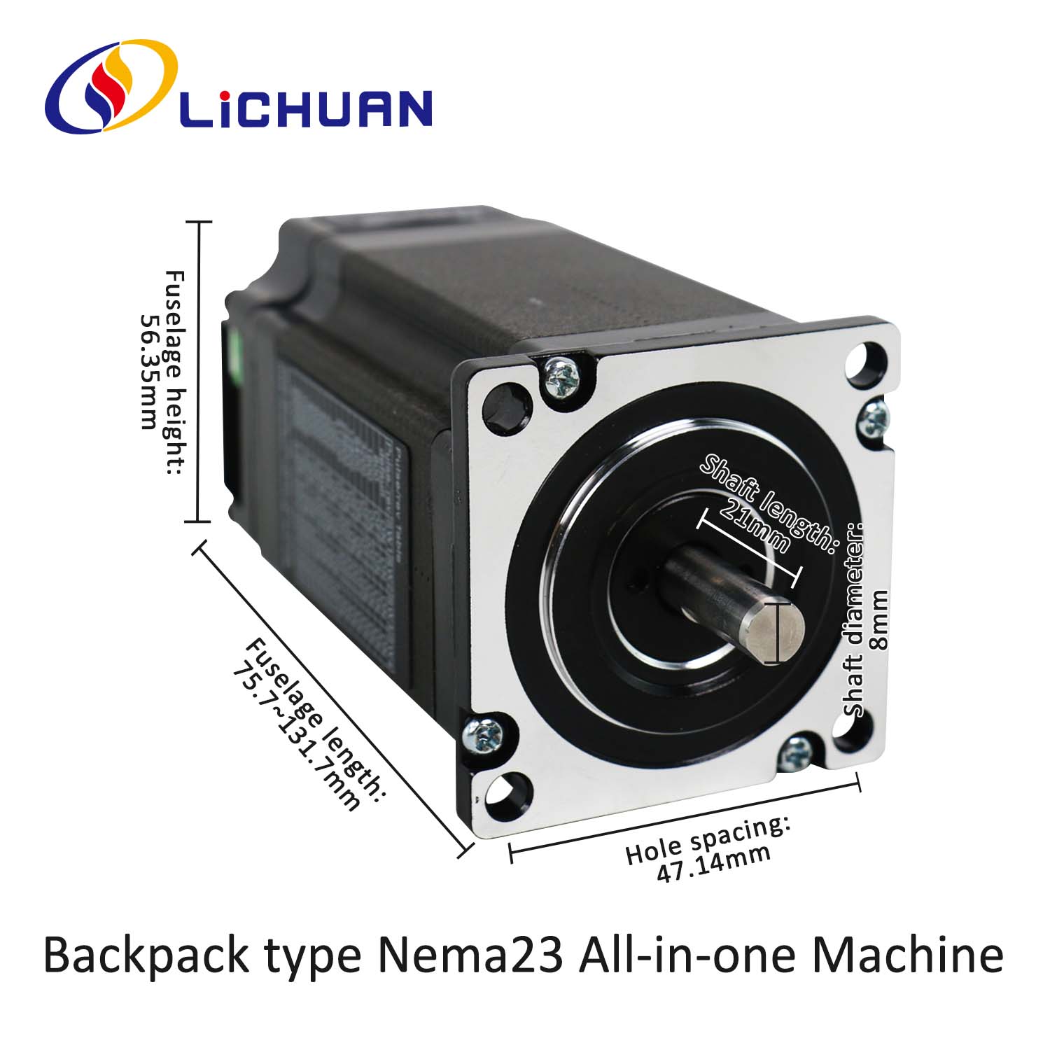 BACKPACK Type Nema23 Open Loop-Closed Loop Integrated Stepper Motor